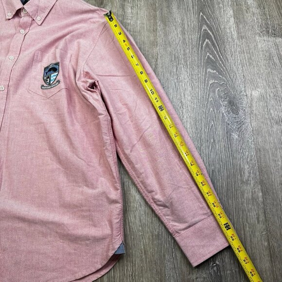Nantucket Whaler Button Down Shirt Men’s Size XL Salmon Pink Embroidered Patch - Picture 12 of 13